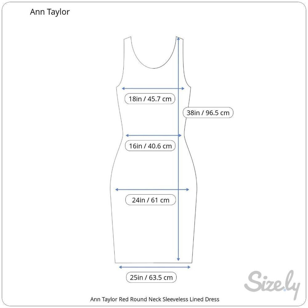 Ann Taylor Red Round Neck Sleeveless Lined Dress w/Zipper Closure - Picture 11 of 11